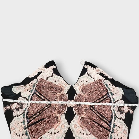 Victoria's Secret Butterfly Poncho Coverup Abstract Paisley Beaded XS/S NWT - Picture 12 of 13